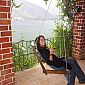 Petite pause sur la terrasse de l'hôtel face au Lac Atitlan