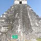Le drapeau de Carquefou sur la pyramide emblématique de Tikal