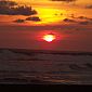 Coucher de soleil sur la plage d'Ostional