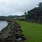 Voici le mur de la forteresse de Portobelo