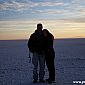 Lever de soleil sur le Salar d'Uyuni