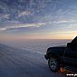 Lever de soleil sur le Salar d'Uyuni