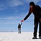 Séance photos sur le Salar d'Uyuni !