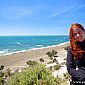 Sonia à la Péninsule de Valdés, à côté de la plage aux lions de mer