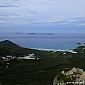 Vue sur la plage de la réserve