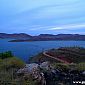 Très joli paysage sur la route à la nuit tombante...